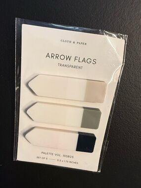 Cloth & Paper Transparent Arrow Flags - Neutral Trio